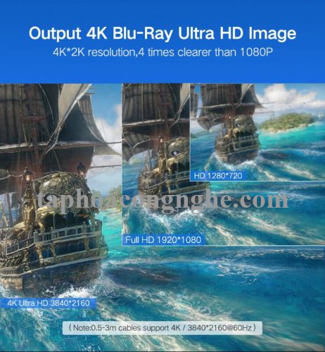 Ugreen 40591 40M màu Đen Cáp tín hiệu HDMI chuẩn 1.4 hỗ trợ phân giải 4K * 2K HD104 30040591